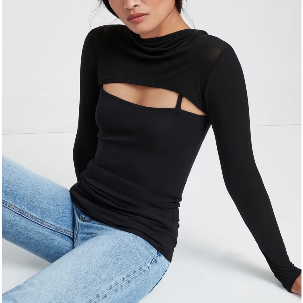 Marcella Mia Sheer Bolero hoodie